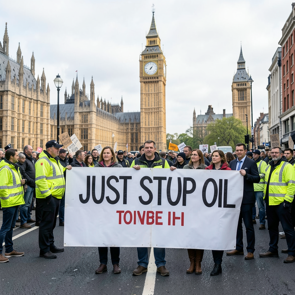 Oxfordshire grandad, 69, joins 60 Just Stop Oil protesters blocking Parliament road